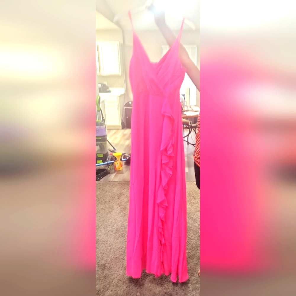 Elegant Pink Maxi Dress
